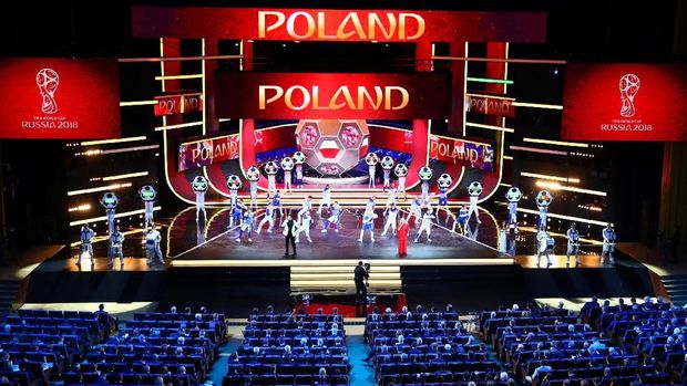 Acara undian Piala Dunia berlangsung di State Kremlin Palace.