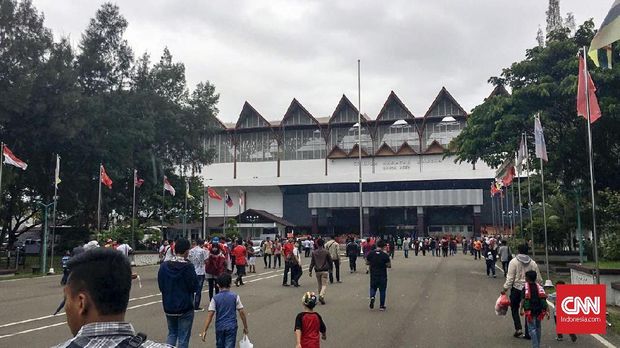Suasana jelang laga Timnas Indonesia lawan Kirgistan.