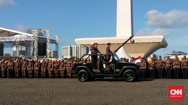 Hadiri Apel Kebangsaan FKPPI, Jokowi Tekankan Bela Negara