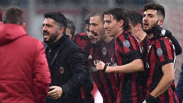 Gennaro Gattuso meraih tiga kemenangan dari tujuh laga bersama AC Milan di berbagai kompetisi.