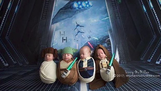Cute Abis! Saat Bayi Kembar 4 Jadi Bintang Star Wars