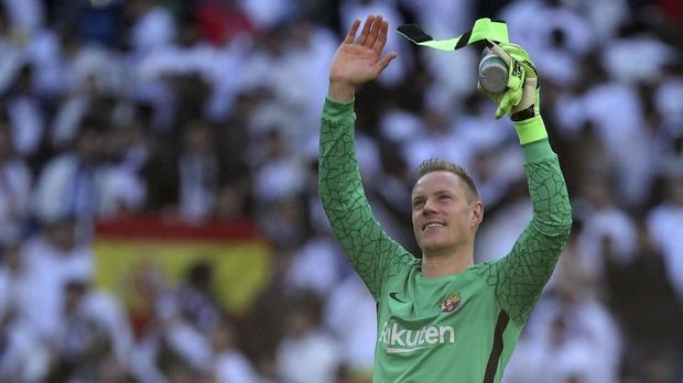 Marc Andre ter Stegen mampu membuat Real Madrid gagal mencetak gol di laga El Clasico kali ini.