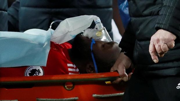 Romelu Lukaku mengalami cedera kepala saat melawan Southampton, akhir pekan lalu.