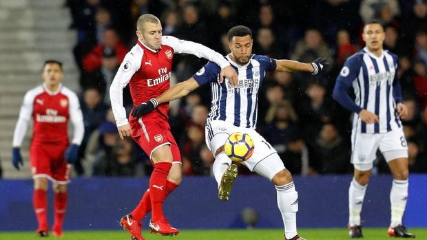 West Bromwich gagalkan kemenangan Arsenal melalui penalti kontroversial. (