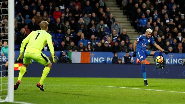 Riyad Mahrez kembali tampil bagus bersama Leicester musim ini.