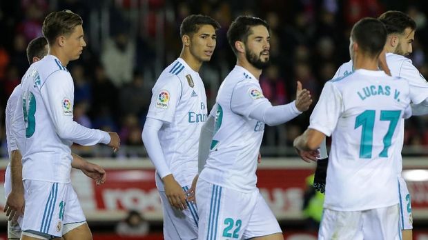 Real Madrid menaklukkan Numancia 3-0 di Copa del Rey. (