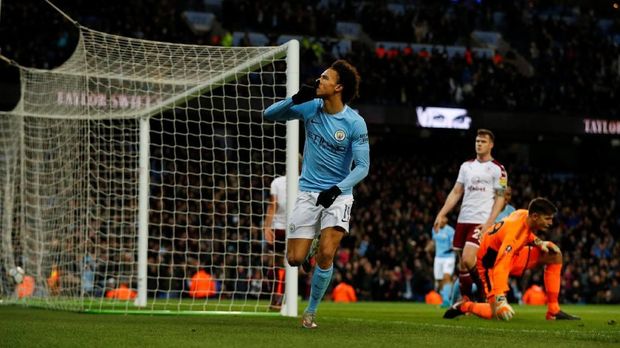 Leroy Sane menyumbang gol untuk kemenangan Manchester City atas Burnley.