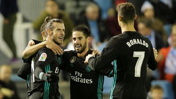 Jumlah gol kuartet Real Madrid masih kalah dari jumlah gol Lionel Messi.