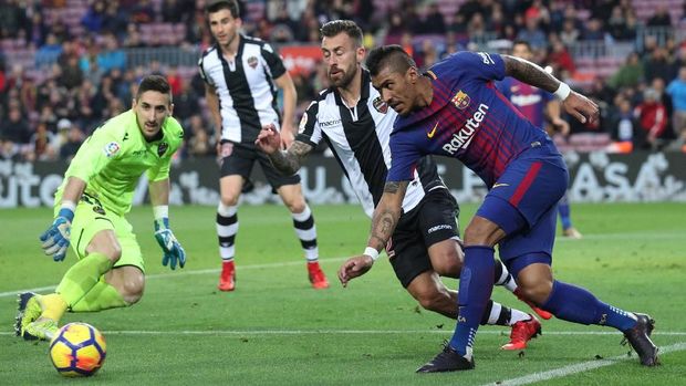 Paulinho sudah mencetak tujuh gol bersama Barcelona di kompetisi La Liga musim ini.
