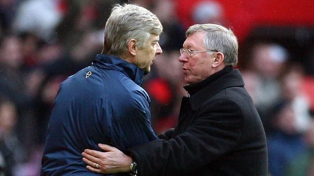 Sir Alex Ferguson juga pernah terlibat perang kata-kata dengan Arsene Wenger.