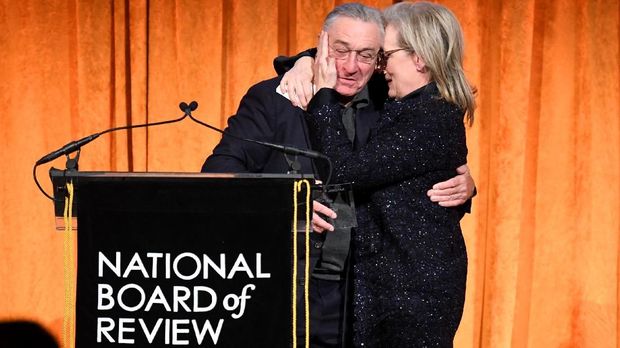 Meryl Streep dan Robert De Niro di National Board of Review Awards, New York, Selasa (9/1).