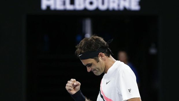 Roger Federer berhasil melangkah ke babak kedua Australian Open 2018.