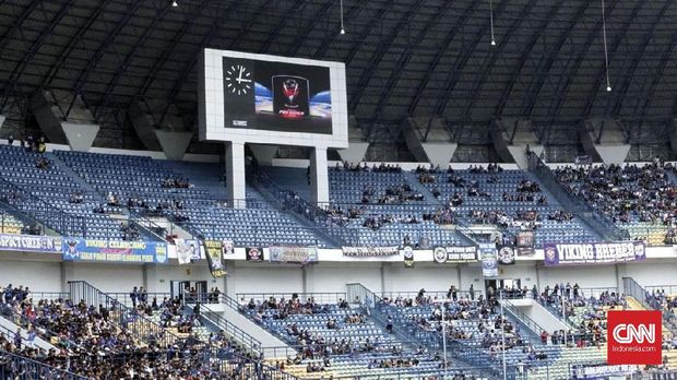 Suasana di Stadion GBLA jelang-jelang laga Persib vs Sriwijaya FC. (