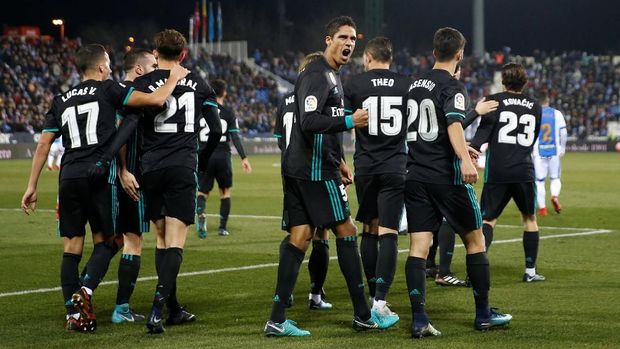 Real Madrid berhasil menang atas Leganes di leg pertama perempat final Copa del Rey.