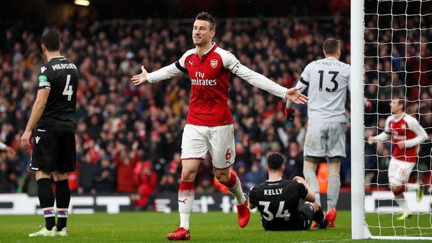 Alexis Sanchez absen saat Arsenal menaklukkan Crystal Palace 4-1. (