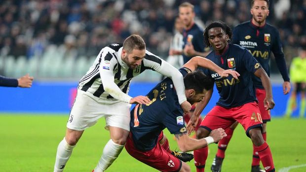 Juventus mengamankan tiga poin pada laga kandang lawan Genoa. (