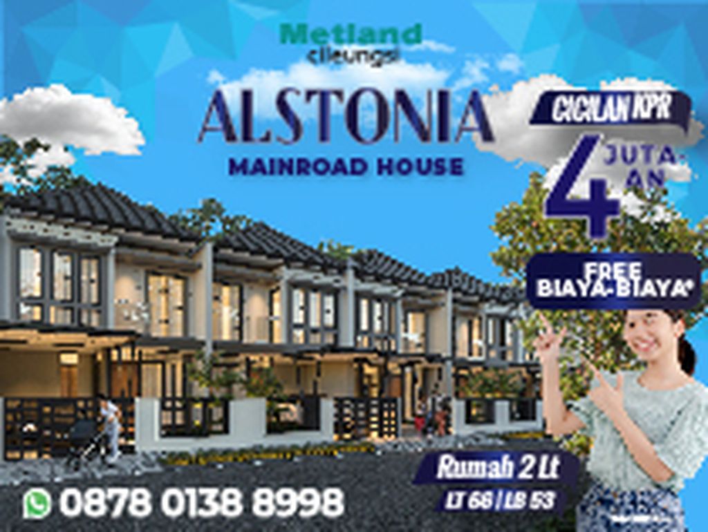 Rumah Modern 2 Lantai, Cicilan KPR Hanya 4 Jutaan