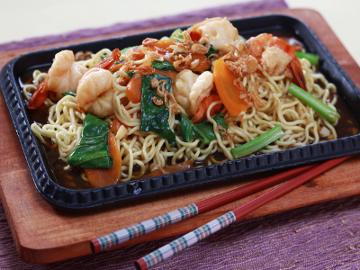 Resep Mie: Mi Hot Plate Udang Resep Mie: Mi Hot Plate Udang