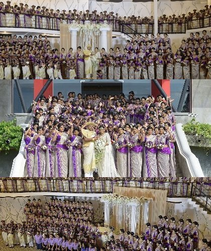 Foto Pernikahan dengan 126 Pengiring Pengantin Rekor 