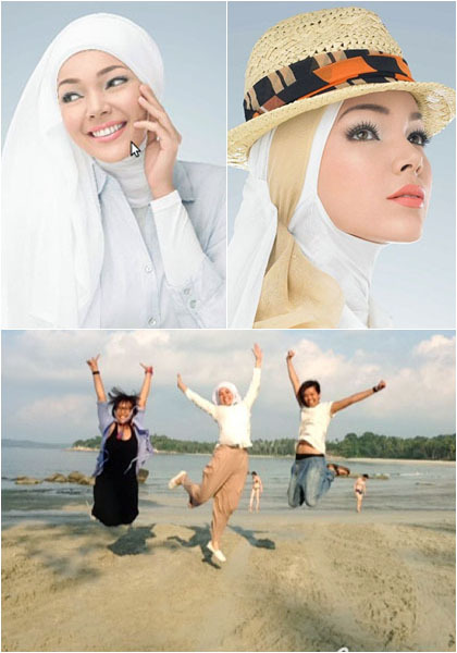 Hijab Style Penampilan Sederhana Dewi Sandra Yang Tetap Stylish
