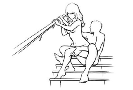 Posisi Stairway to Heaven, Bercinta di Tangga Posisi Stairway to Heaven, Bercinta di Tangga