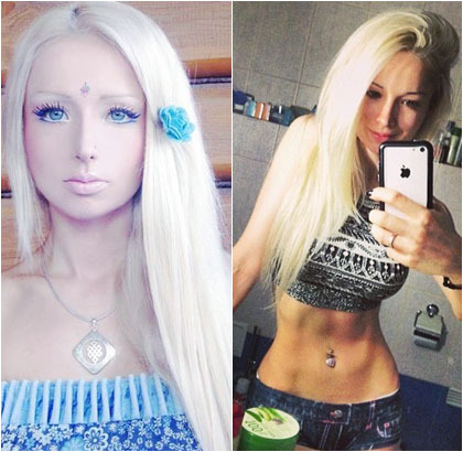 Melihat Wajah Asli Valeria, Si Wanita Barbie Saat Tak 