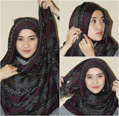 Tutorial Hijab Menggunakan Pashmina Kurang dari 3 Menit