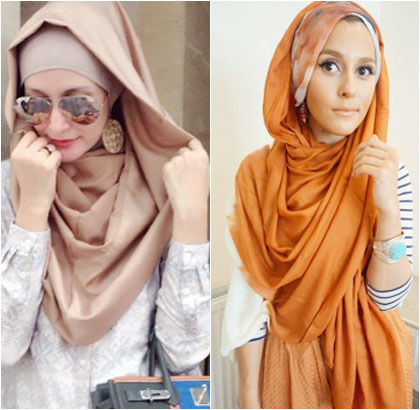  Hijab  Style Padu Padan Jilbab dengan Anting  yang Tren  di 