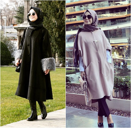  Hijab Style Padu Padan Coat di Musim Dingin ala Si Cantik 