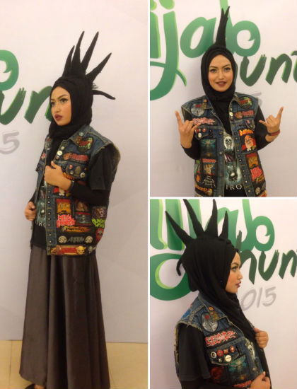 Gaya Eksentrik Hijabers Bandung, Tampil Gothic dengan 