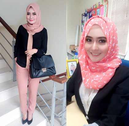 Foto: Gaya Hijab Si Cantik Asal Bogor yang Terdaftar di 