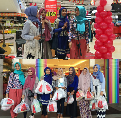 Foto: 4 Juara Hijab Hunt 2015 Hibur Fans di Transmart