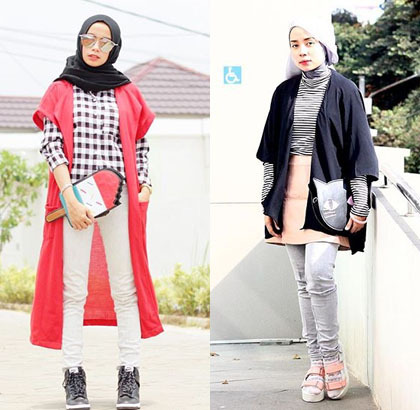 Foto Padu Padan Outerwear Lengan Pendek yang Populer 