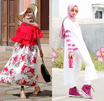 Foto Trik Hijabers Siasati Baju Lengan Pendek untuk 