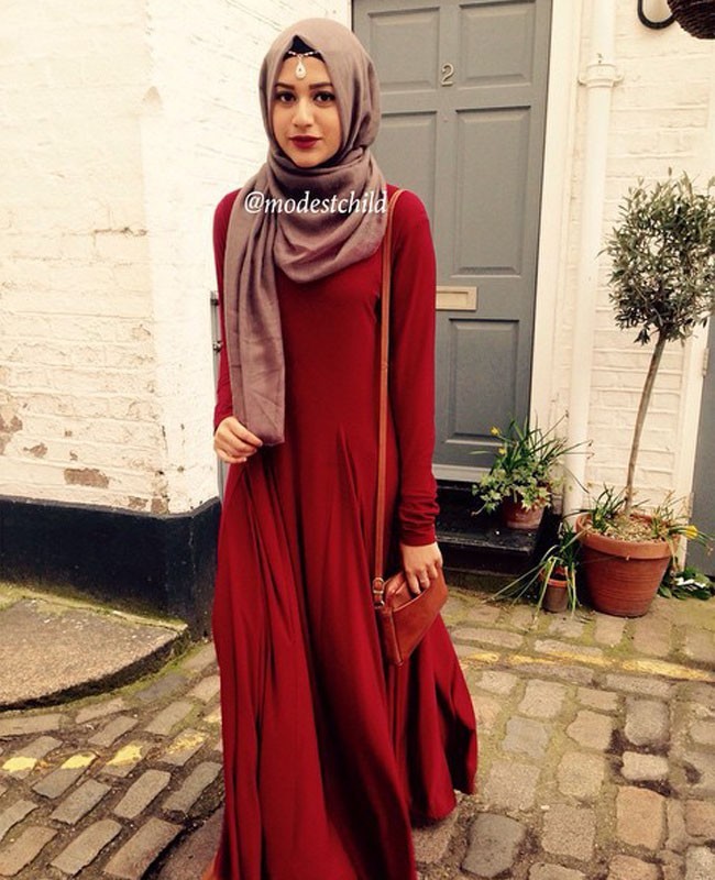 63 Baru Warna  Jilbab  Untuk  Baju  Merah  Maroon Warna  Jilbab 