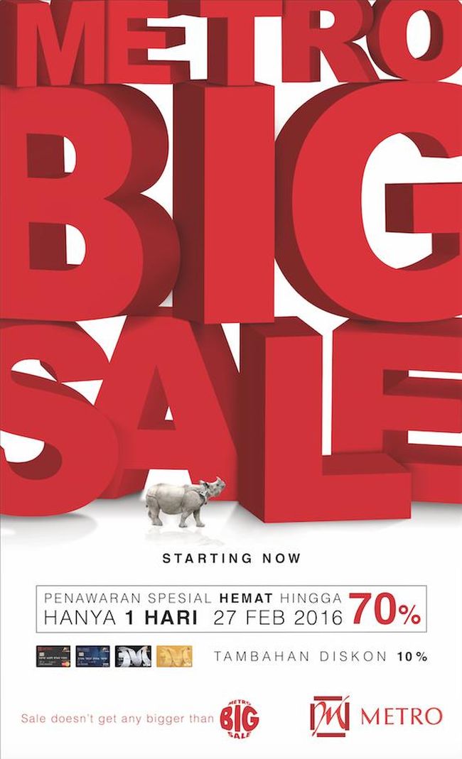 Metro Big Sale DIskon Hingga 70%