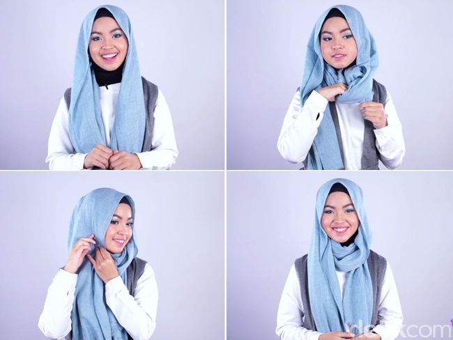 Tutorial Hijab Pashmina untuk ke Kampus, Kurang dari 2 Menit
