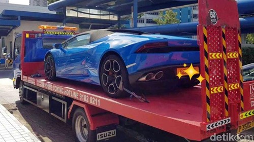 Di Singapura, Pengendara Lambo Ugal-ugalan Ditahan Polisi, Mobil Disita