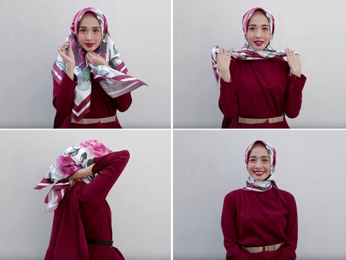 Tutorial Hijab Formal Segiempat Mom Hijab