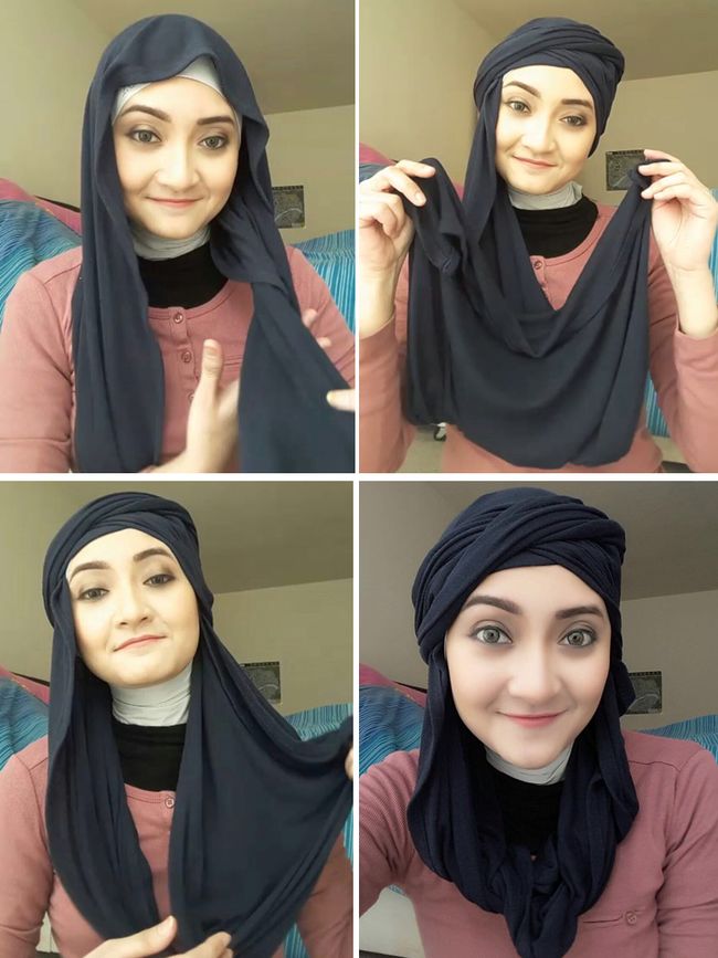 Hanya 1 Menit Tutorial Hijab  Terinspirasi Gaya Pramugari  