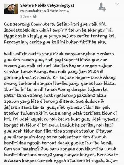 Curhat Kursinya Direbut Ibu Hamil di KRL, Wanita Ini Dikecam Netizen Curhat Kursinya Direbut Ibu Hamil di KRL, Wanita Ini Dikecam Netizen