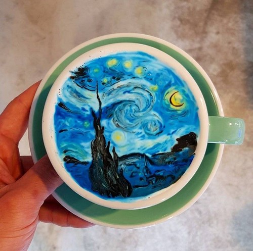 Lukisan Van Gogh Ditampilkan Dalam CreamArt oleh Barista Korea Selatan Ini Lukisan Van Gogh Ditampilkan Dalam CreamArt oleh Barista Korea Selatan Ini