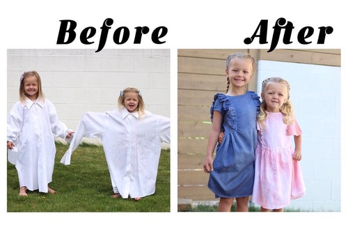 Hebat, Ibu Kreatif Sulap Baju Bekas Ayah Jadi Dress Cantik untuk Anak Hebat, Ibu Kreatif Sulap Baju Bekas Ayah Jadi Dress Cantik untuk Anak